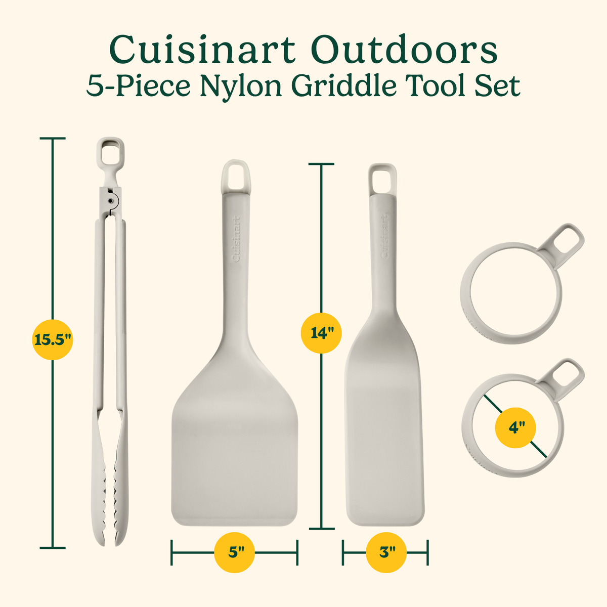 5-Piece Nylon Griddle Tool Set 5