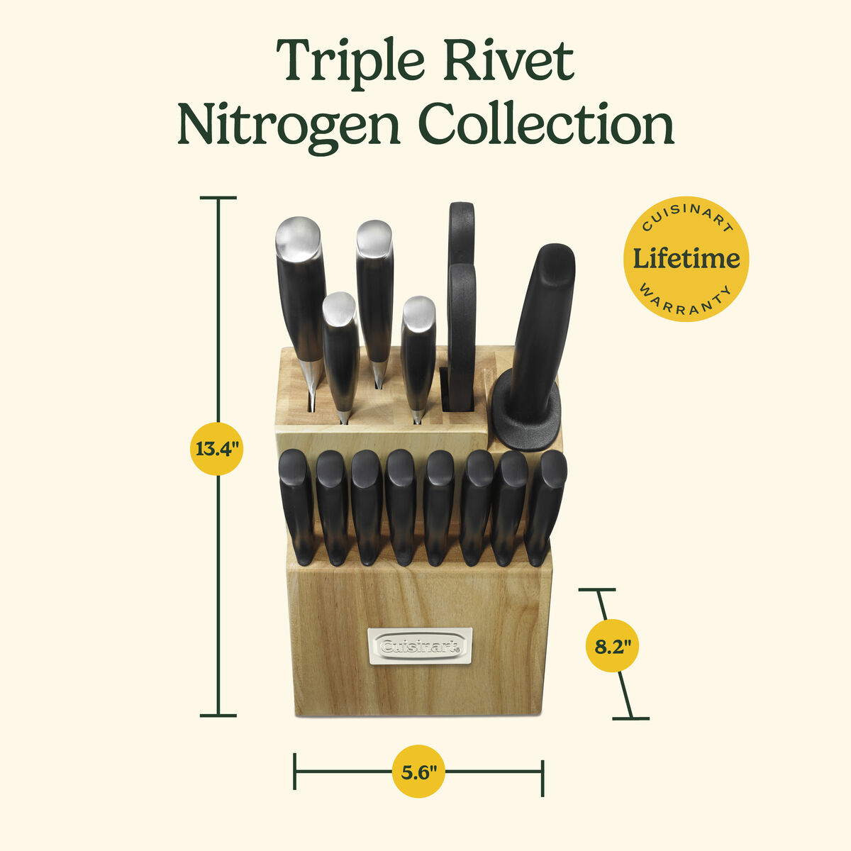 Nitrogen 15 Piece Cutlery Knife Block Set 7