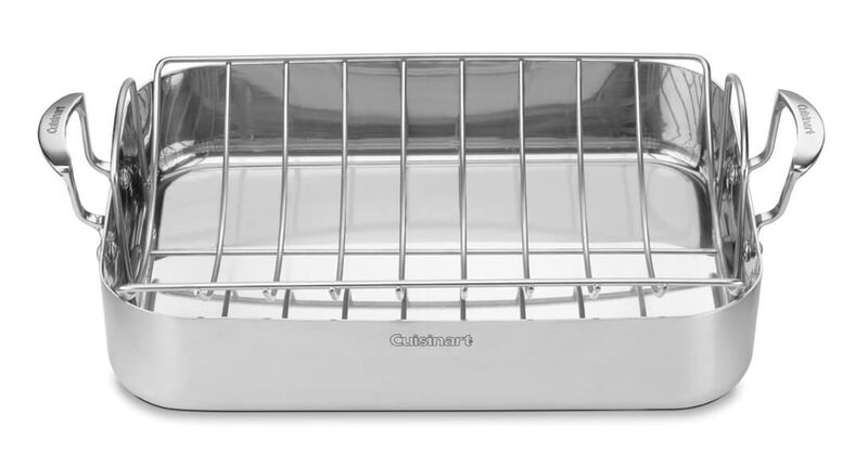 Discontinued MultiClad Pro Triple Ply Stainless Cookware 16" Roasting Pan with Rack