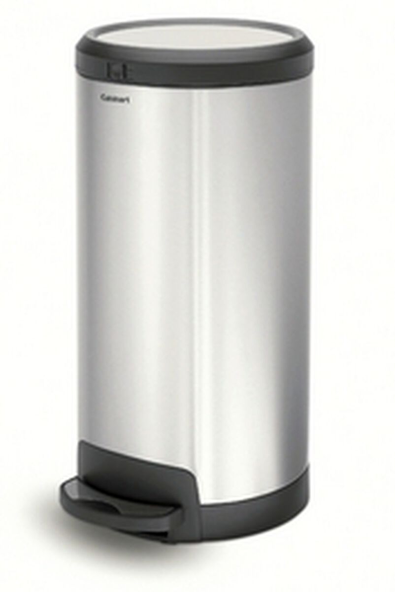 Discontinued 30 Liter Round Fingerprint Proof Step On Waste Can 1