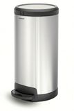 Discontinued 30 Liter Round Fingerprint Proof Step On Waste Can 1