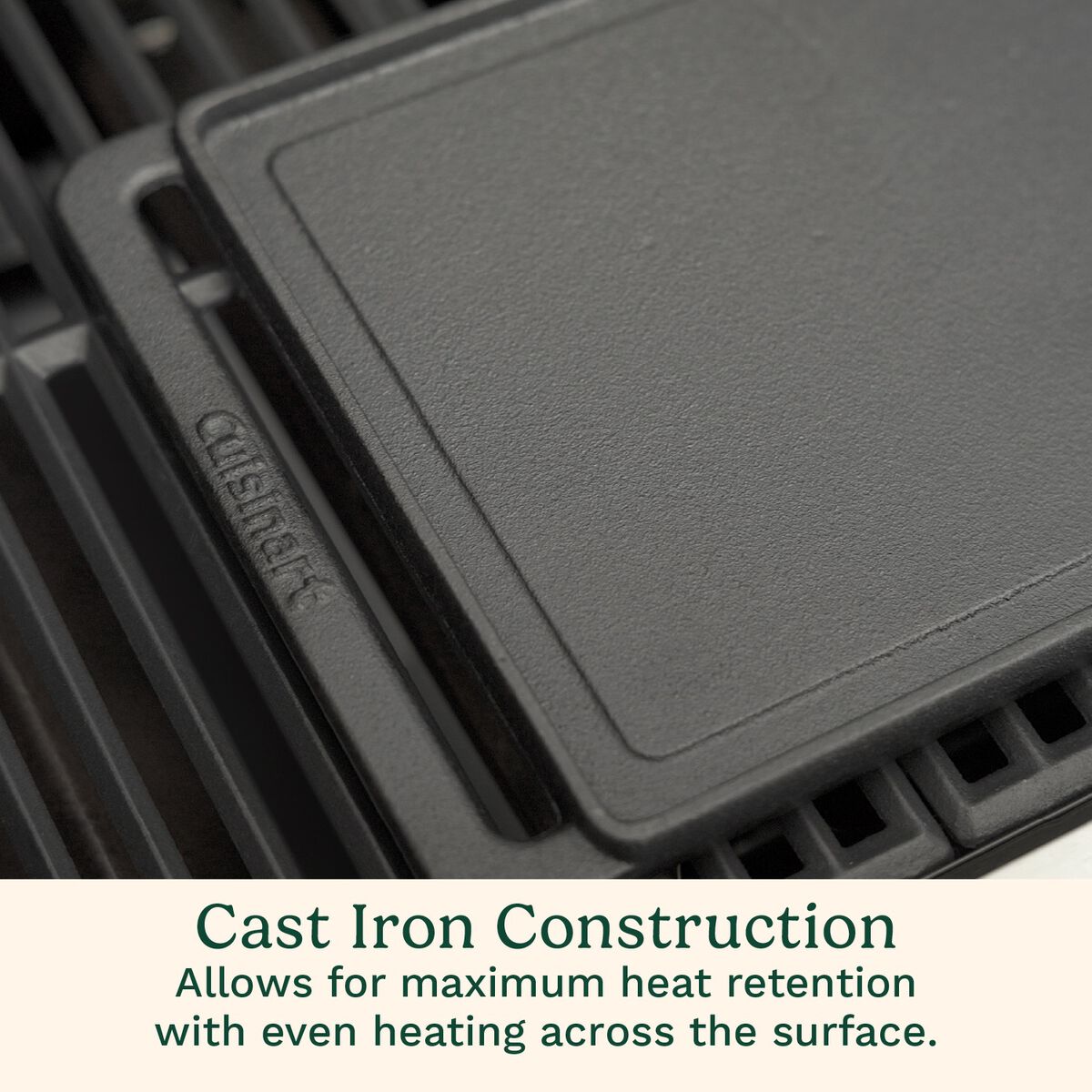 Reversible Cast Iron Grill/Griddle Plate 5