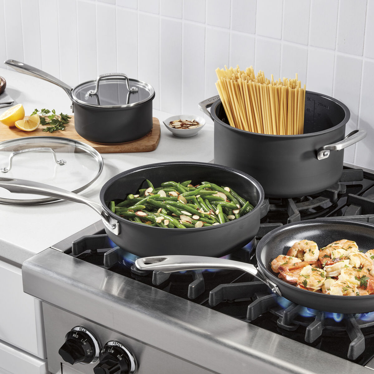 Discontinued 11-Pc DS Induction Ready Hard Anodized Nonstick Set 3