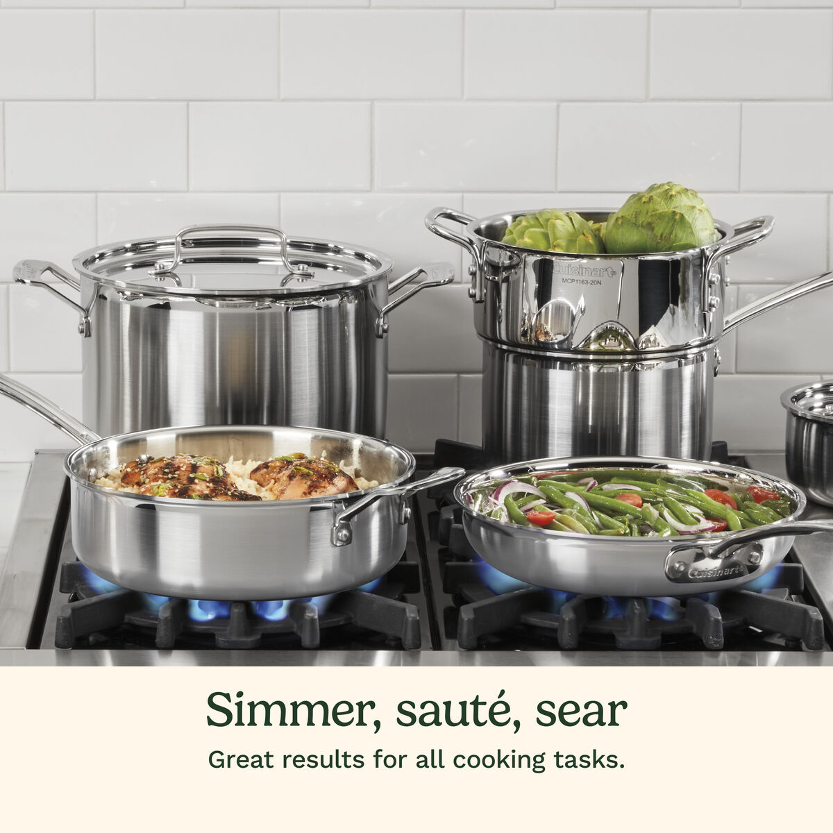 MultiClad Pro Triple Ply Stainless Cookware 12 Piece Set