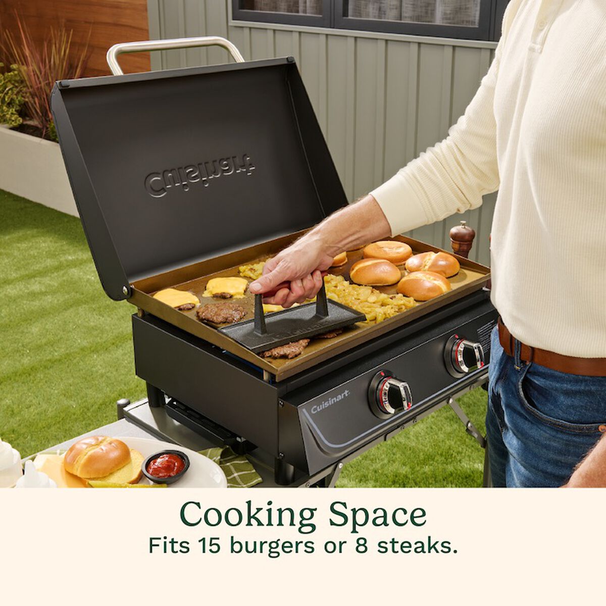 22" Tabletop Gas Griddle with Hood 5