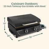 22" Tabletop Gas Griddle with Hood 2