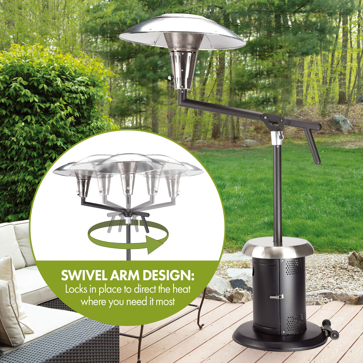 Discontinued Perfect Position Propane Patio Heater with Bonus Cover Included 4