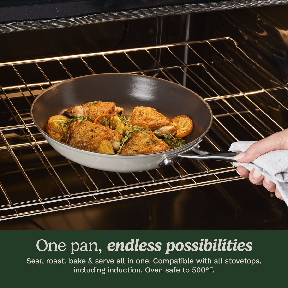 CastLite&trade; Ceramic Nonstick 10" Skillet 7