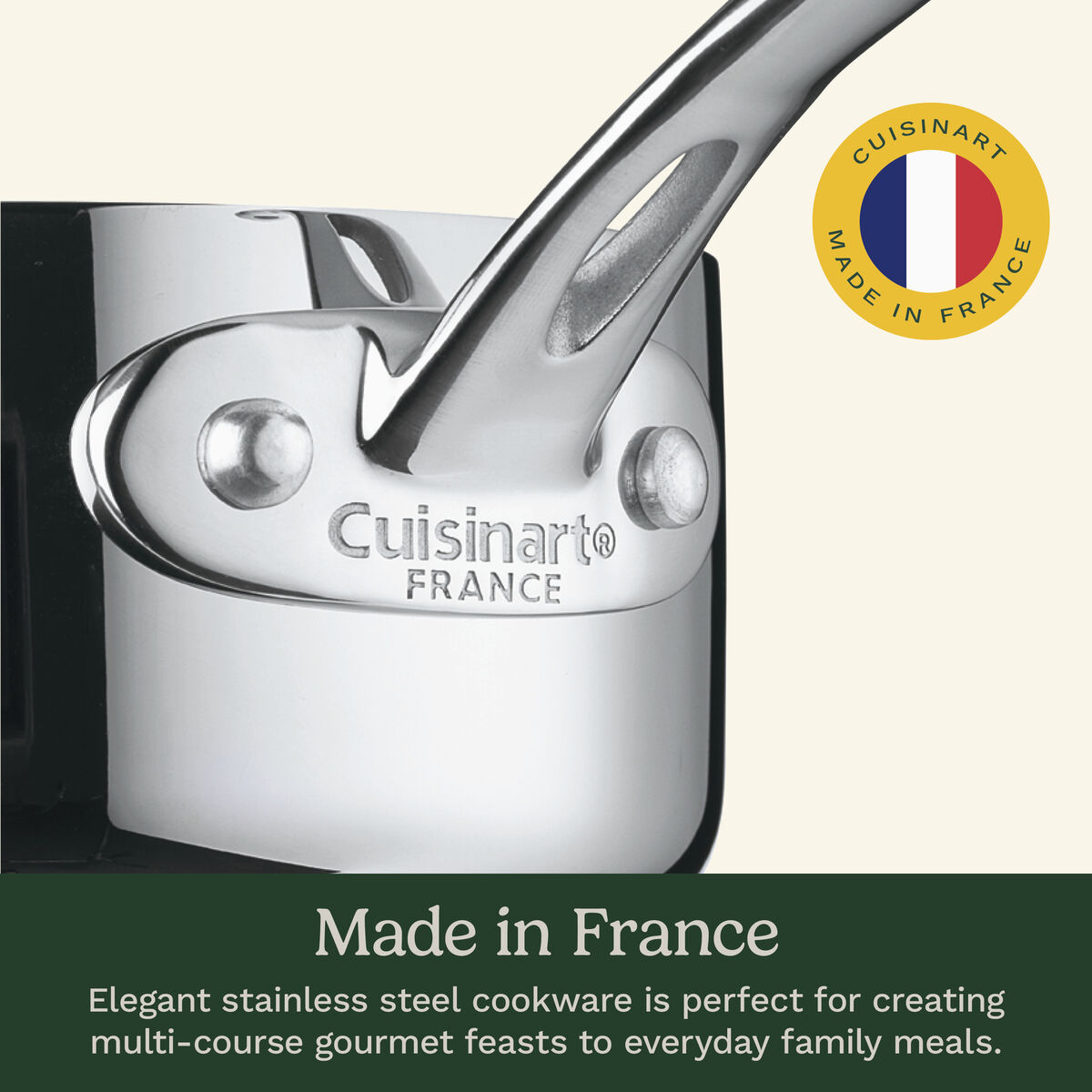 French Classic Tri-Ply Stainless Cookware 13 Piece Set