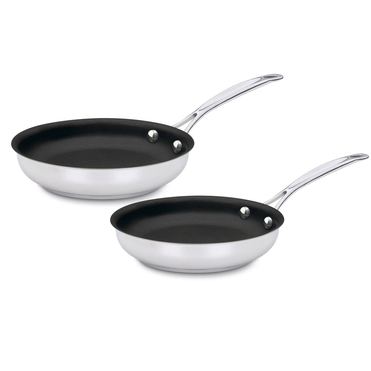 Chef's Classic&trade; Stainless Set of 2 Non-Stick Skillets (9" Skillet & 11" Skillet) 1