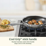 FusionElite+&trade; Hybrid Tri-Ply Stainless Steel 8" Skillet 9
