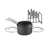 Discontinued SmartNest&reg; Hard Anodized 5 Piece Saucepan Set 1