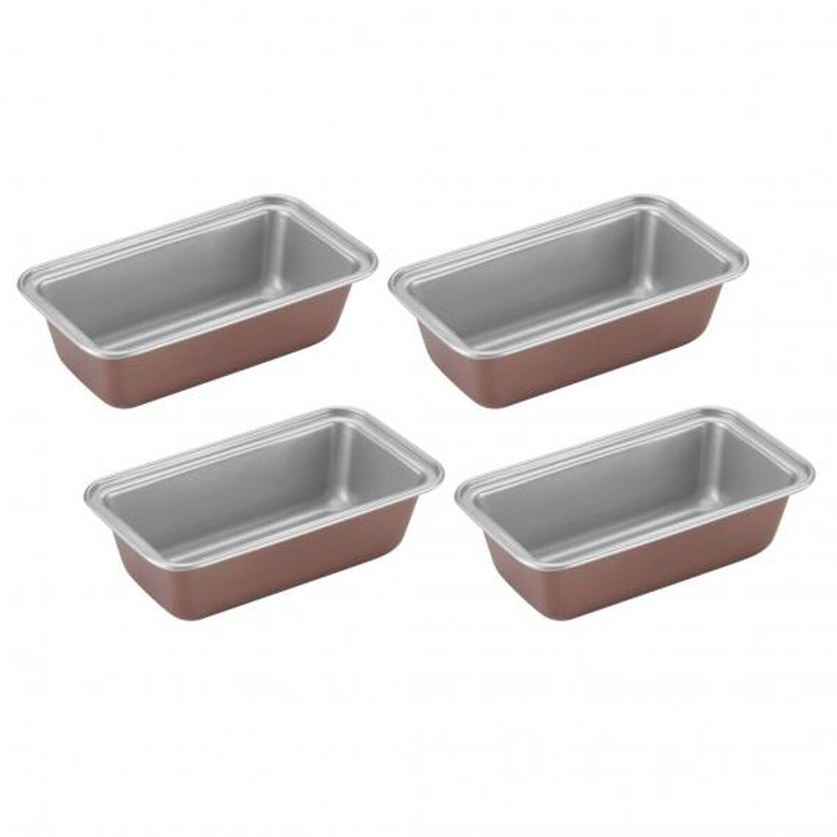 4-pc 2.5" x 5.5" Mini Loaf Pan Set 1