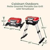 Discontinued Petite Gourmet Portable Gas Grill with VersaStand 2