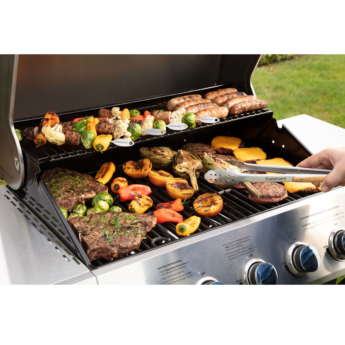4 Piece Ash Wood Grill Tool Set 7