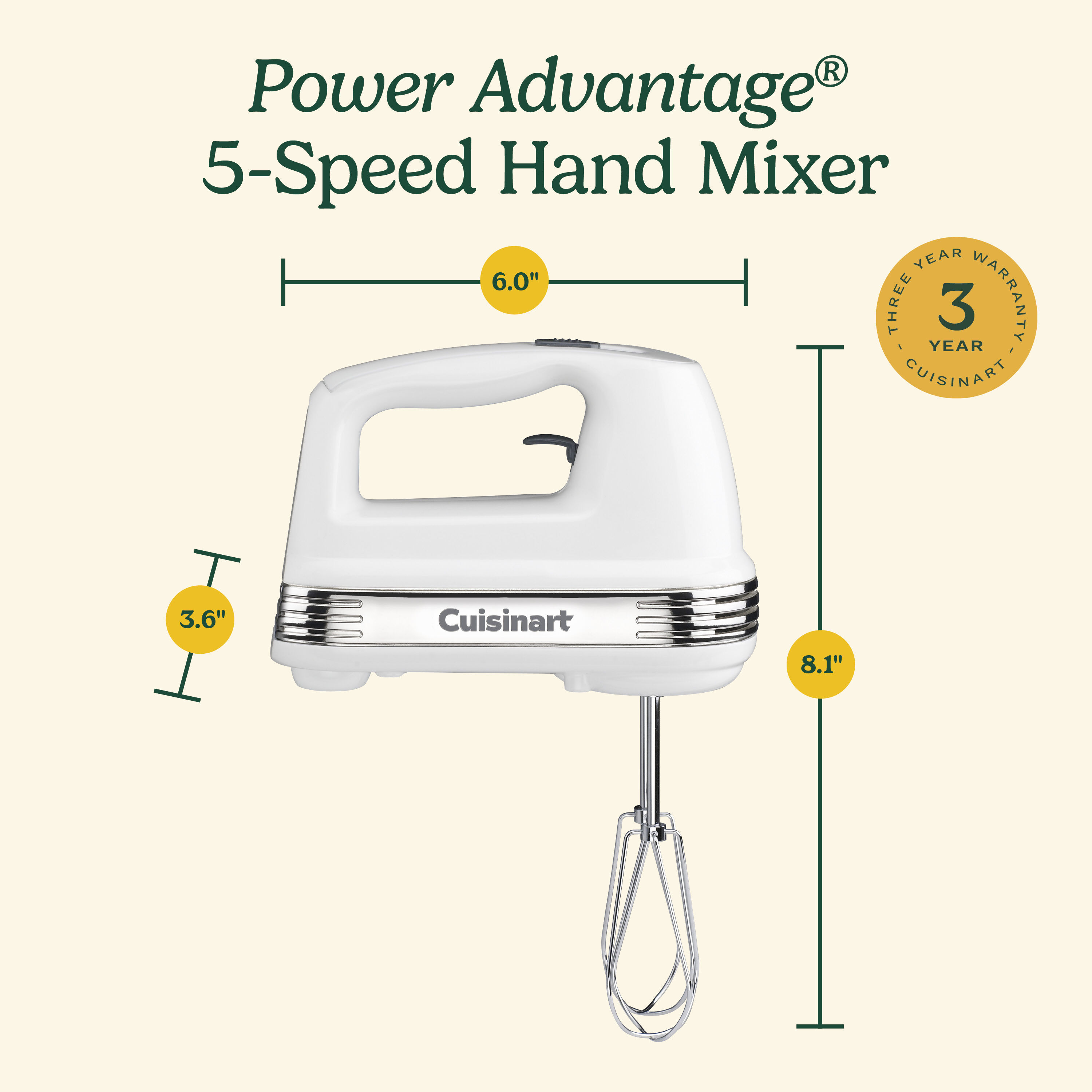 Power Advantage® 5-Speed Hand Mixer - Cuisinart