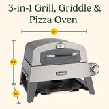 3-in-1 Grill, Griddle, and Pizza Oven