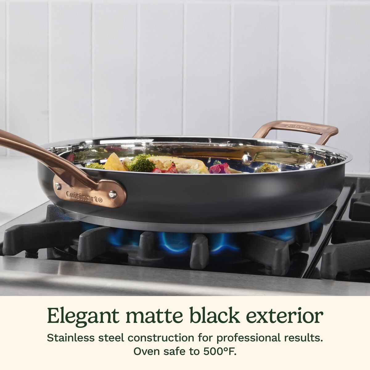 Matte Black Elegance 12&rdquo; Skillet w Helper Handle 5