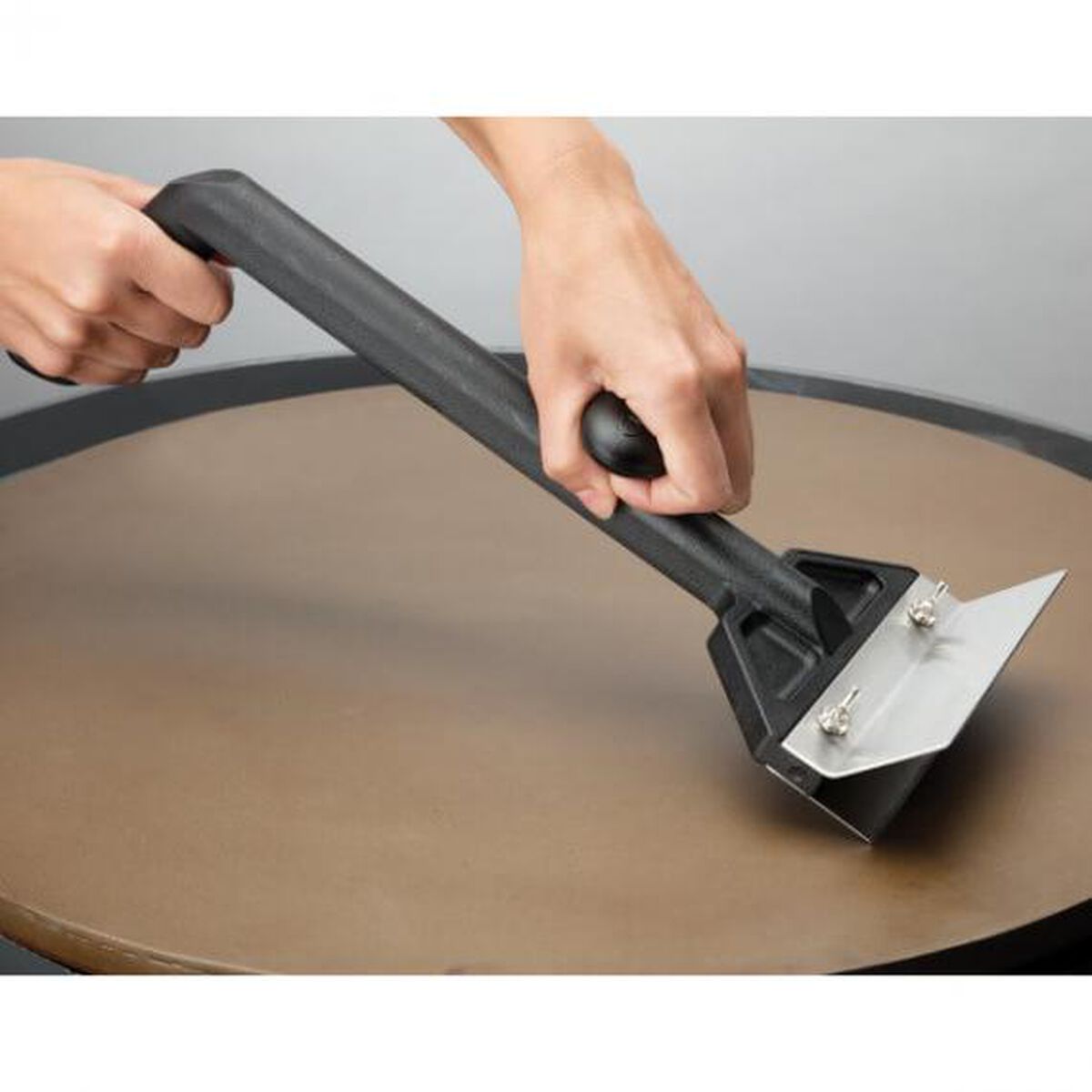 Heavy Duty Griddle Scraper - 6 Inch Blade and Splash Guard 2