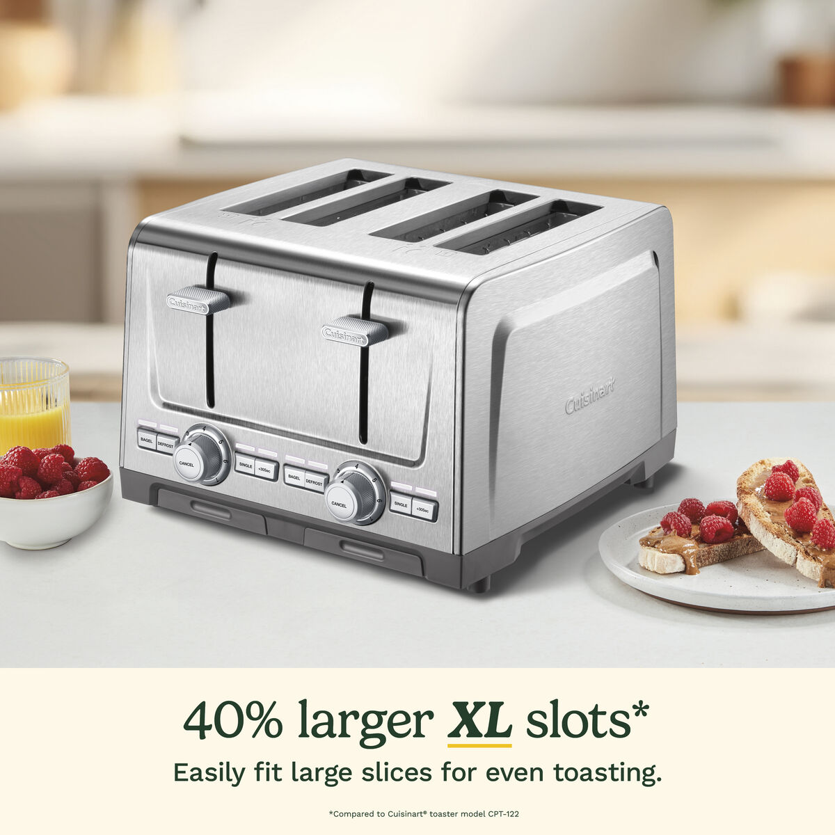 4-Slice XL-Slot Stainless Steel Toaster 4
