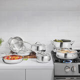 12-Pc PureClad&trade; Triple-Ply Stainless Steel Cookware Set