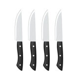 Discontinued 4pc Steakhouse Black Triple Rivet Steak Knife Set 1