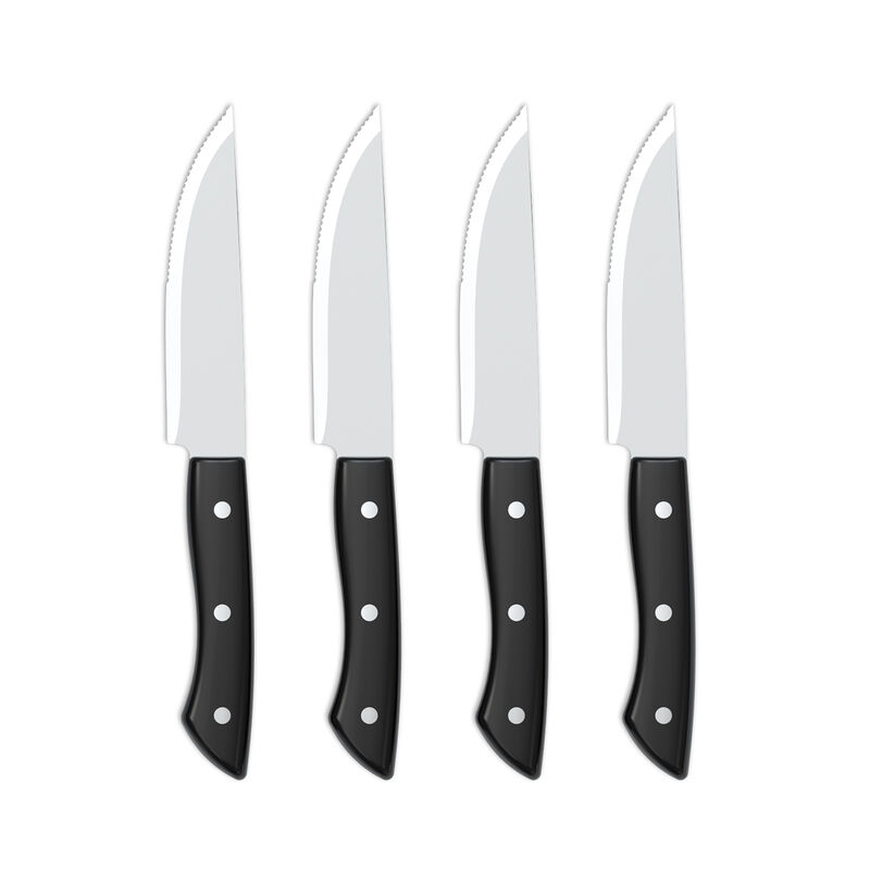 Discontinued 4pc Steakhouse Black Triple Rivet Steak Knife Set
