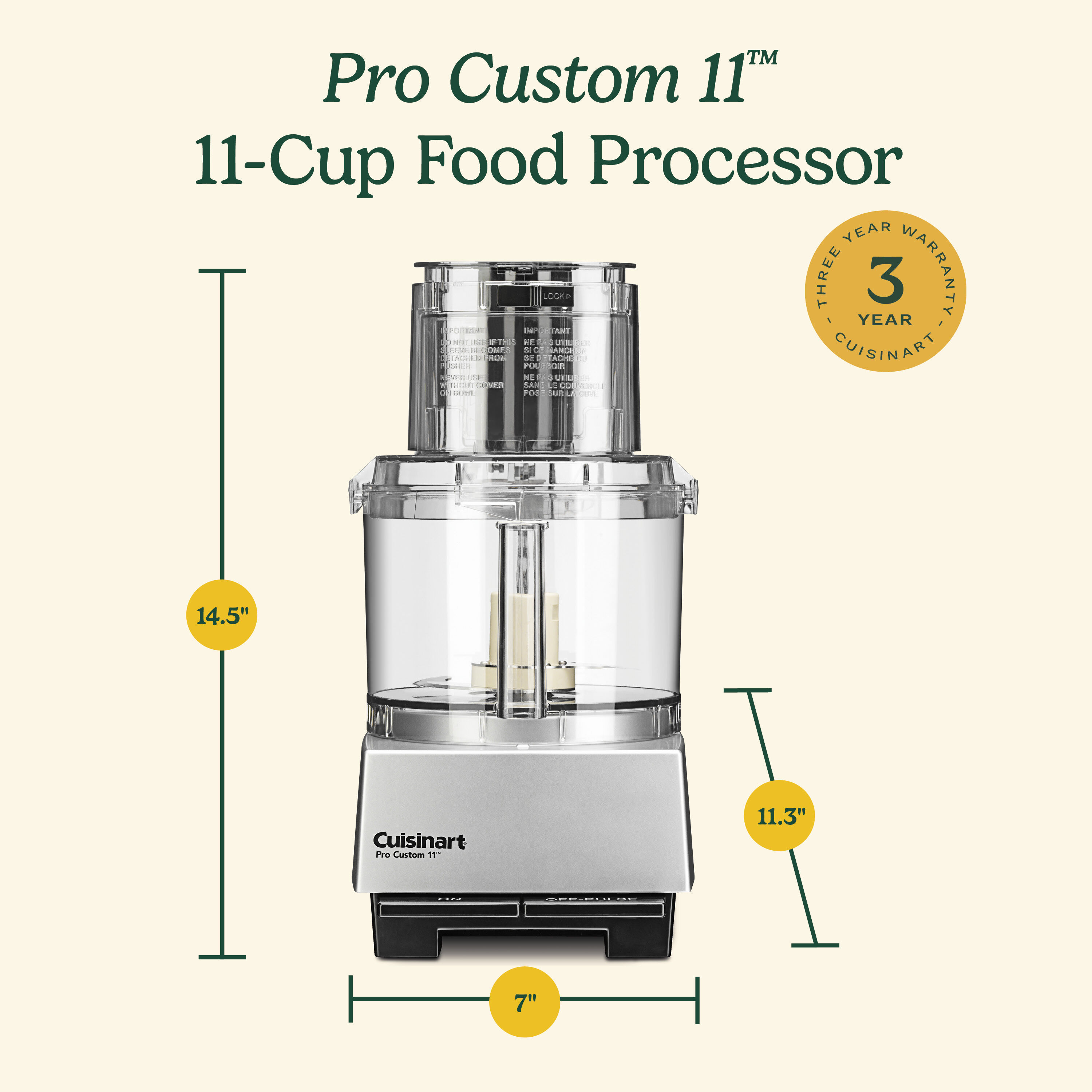 【新品】Cuisinart11カップフードプロセッサーCustom Pro 11 11-Cup Pro Custom Food Processor - Cuisinart