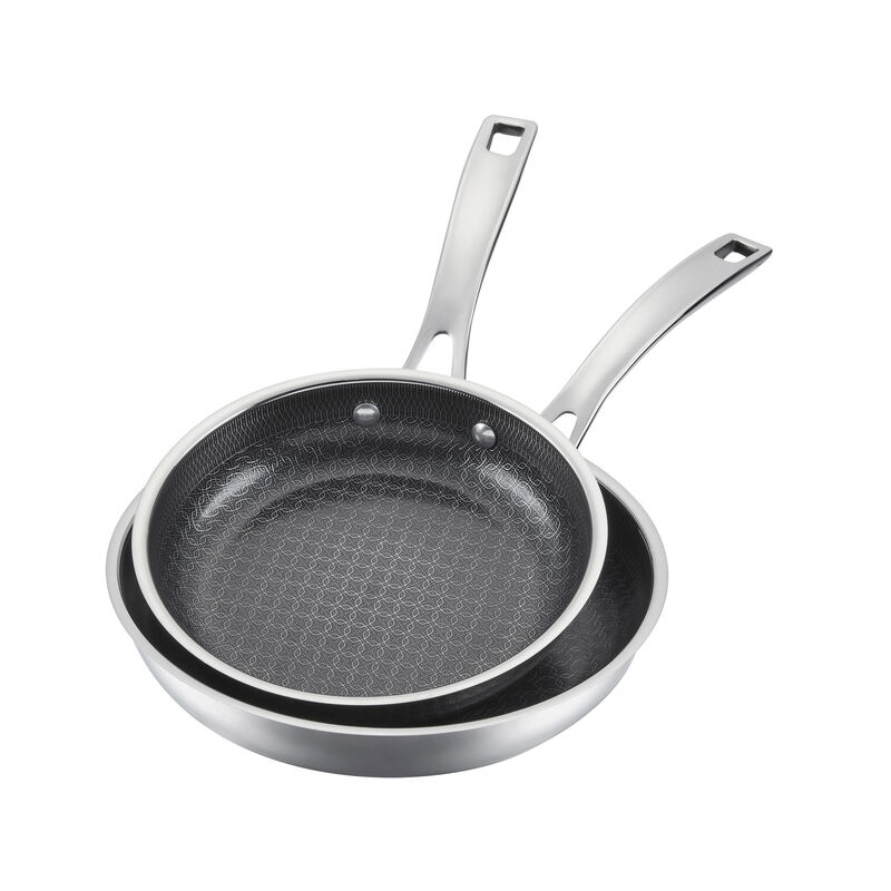 FusionPlus&trade; Stainless Steel 2-Pk Skillets (8" & 10")