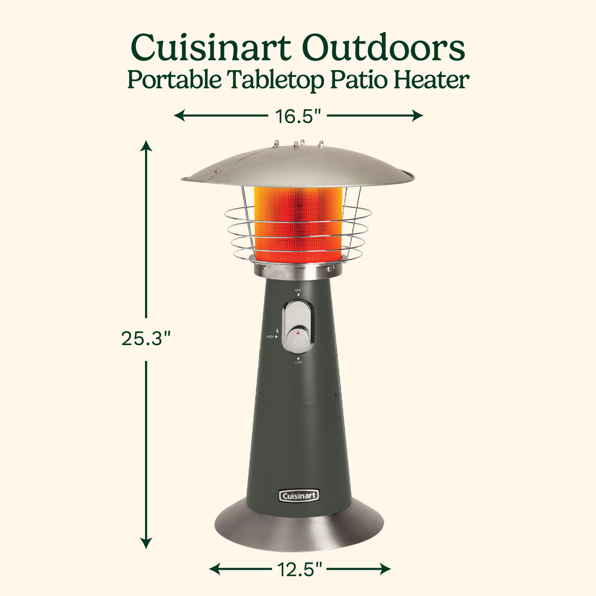 Portable Tabletop Patio Heater-Dk.Gray 2