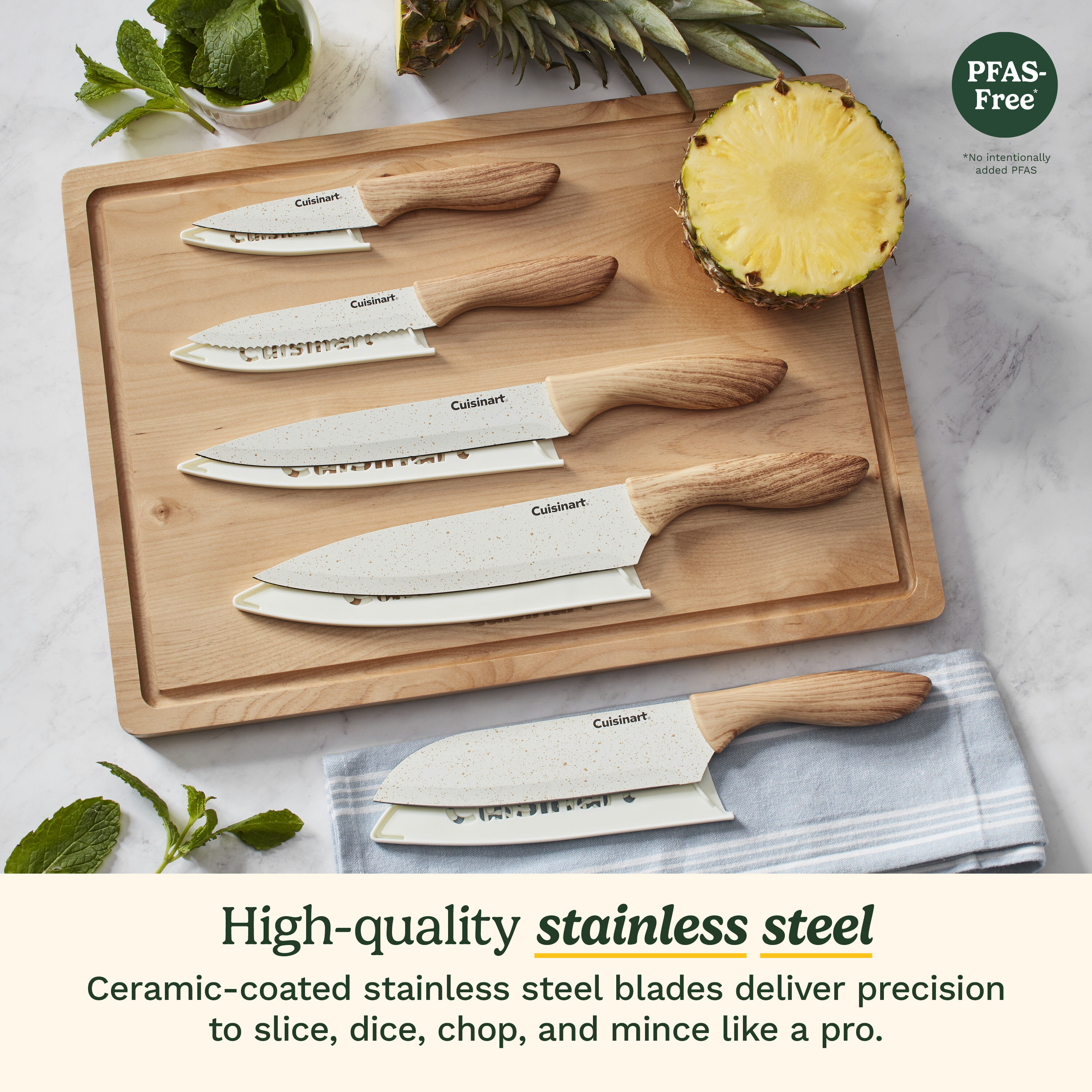 Advantage® Ceramic-Coated Cutlery 10-Piece Knife Set - Cuisinart