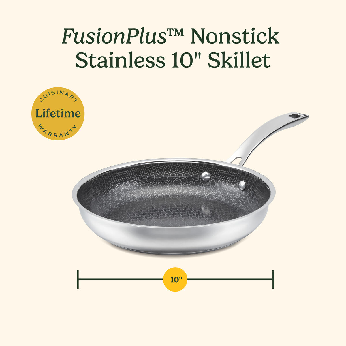 FusionPlus&reg; Hybrid Stainless Steel 10" Skillet 9