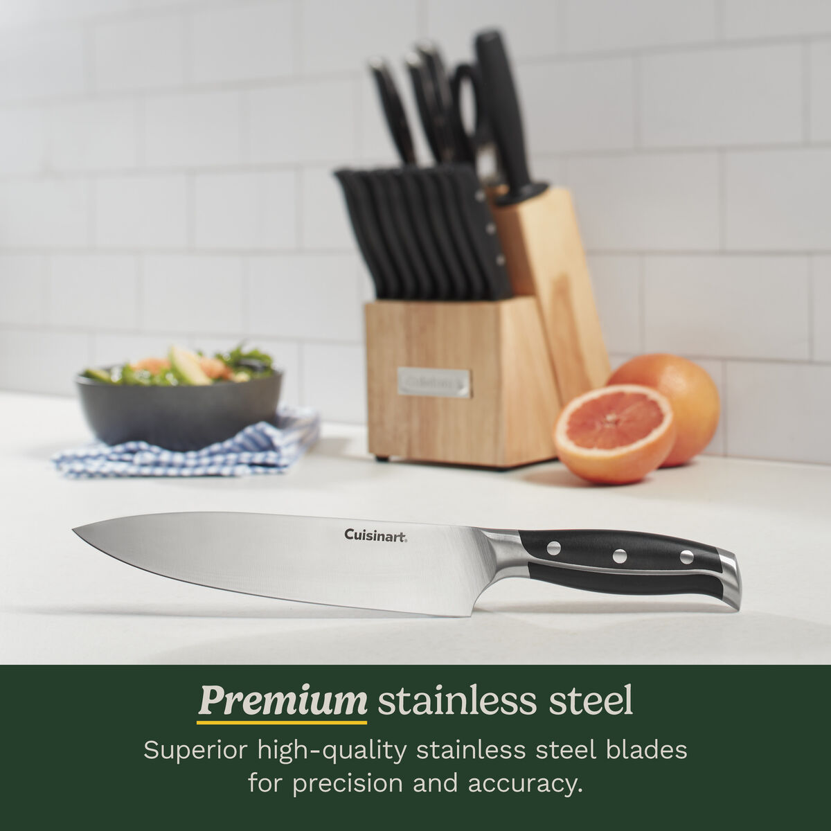 Nitrogen 15 Piece Cutlery Knife Block Set 3