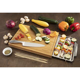 Bamboo Cutting Board with Slide Out Tray 9