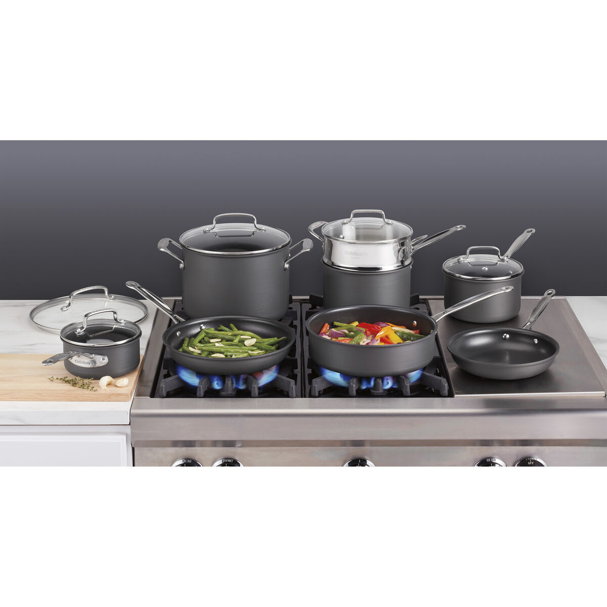 Chef's Classic&trade; Nonstick Hard Anodized Cookware 13 Piece Set 6
