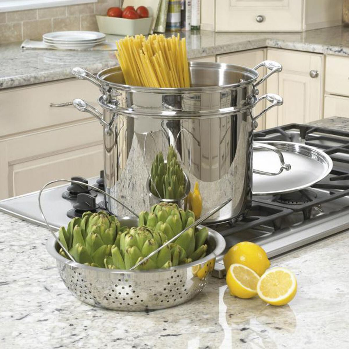 Discontinued Chef's Classic&trade; Stainless 12 Quart Chef's Classic&trade; Stainless Pasta/Steamer 4 Piece Set 2