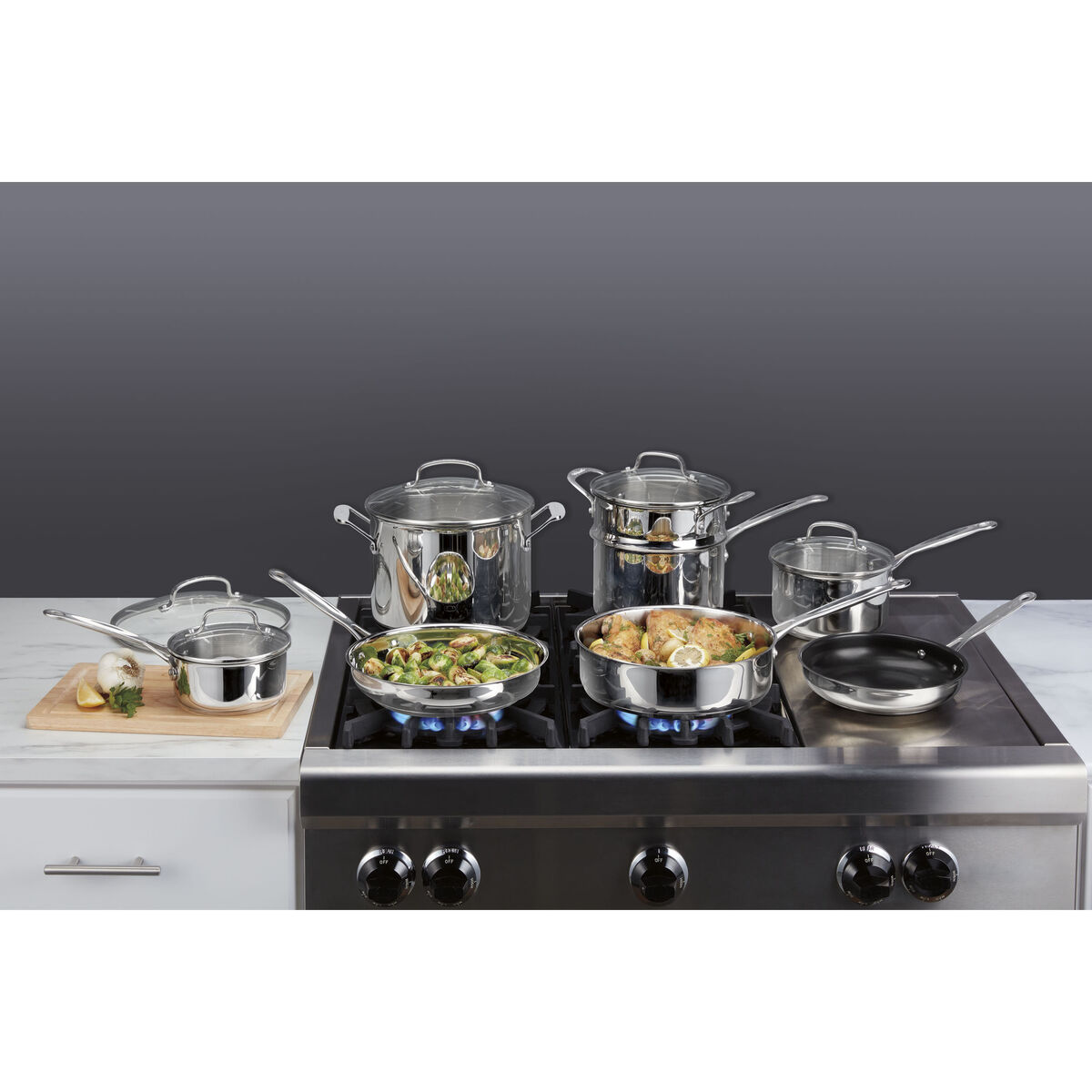 Chef's Classic&trade; Stainless Cookware 13-Piece Set