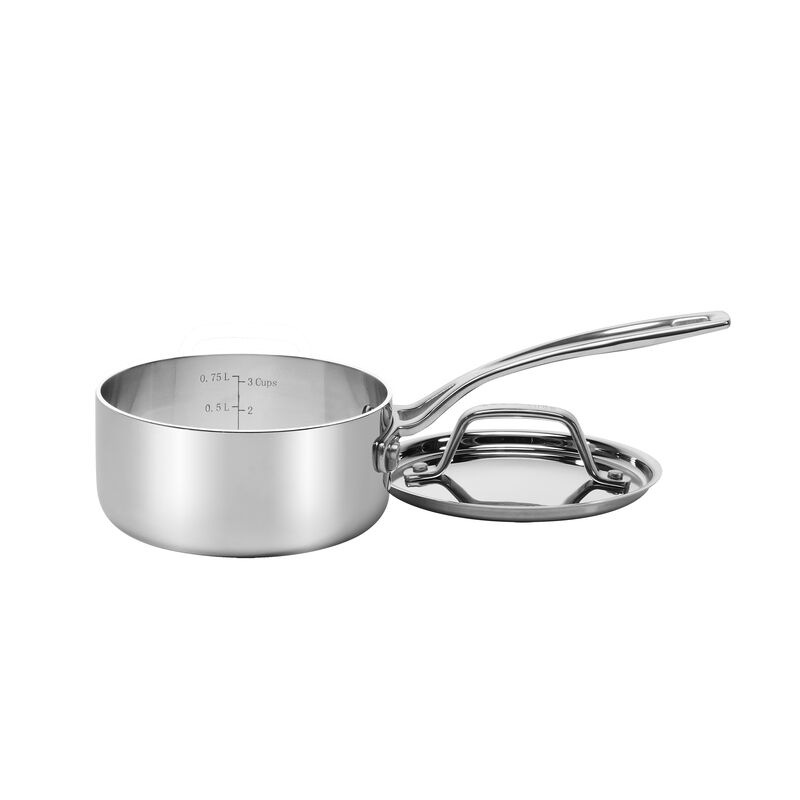 Custom-Clad 5-Ply 1 Qt. Saucepan with Cover