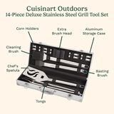 Discontinued Deluxe Stainless-Steel Grill Set (14 Piece) 2