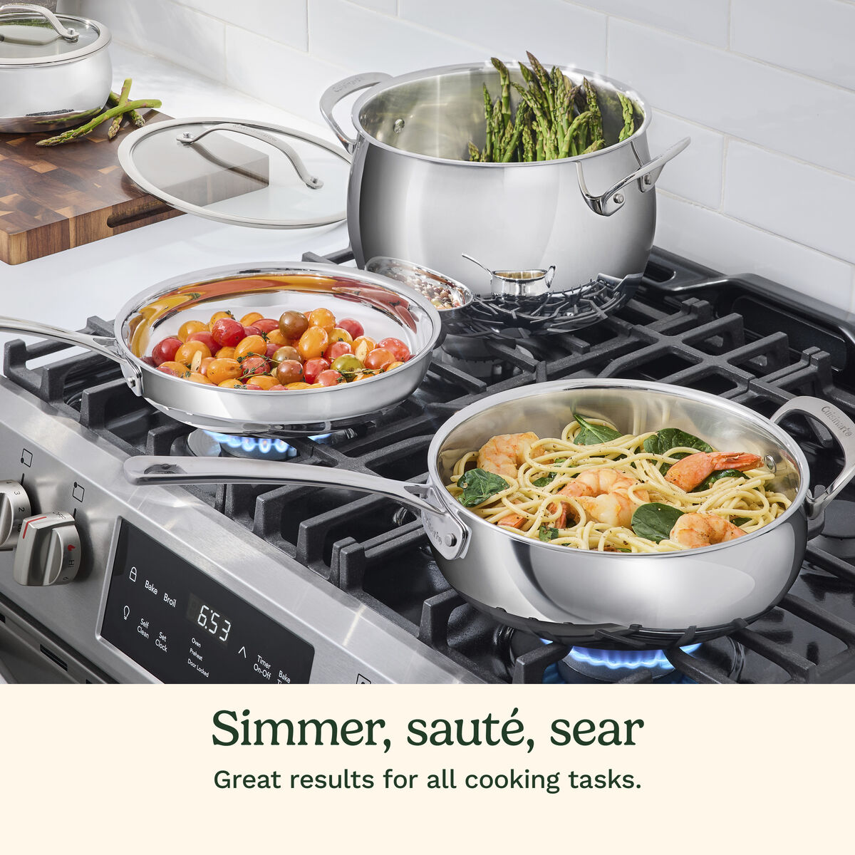 12-Pc PureClad&trade; Triple-Ply Stainless Steel Cookware Set