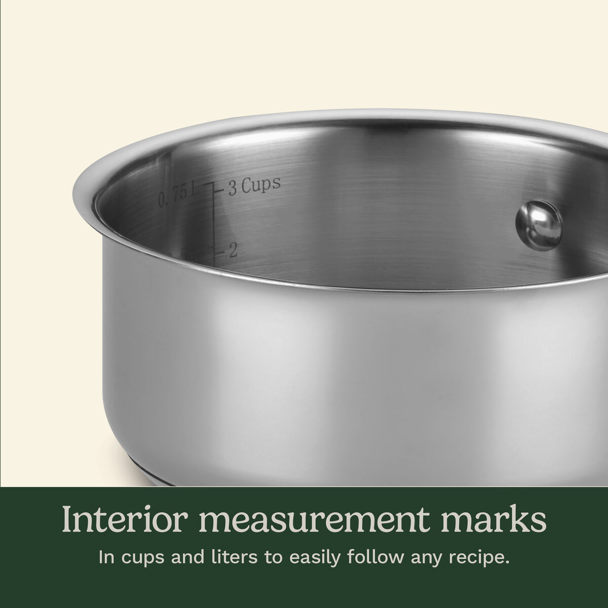 Chef's Classic&trade; Stainless 1 Qt.  Saucepan with Cover 4