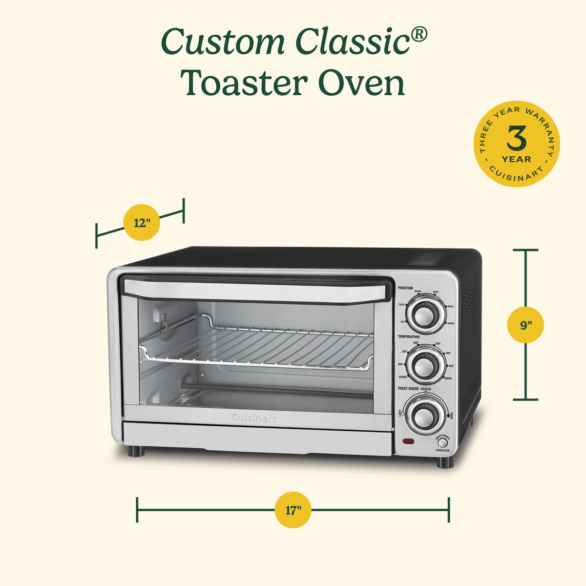 Custom Classic Toaster Oven Broiler
