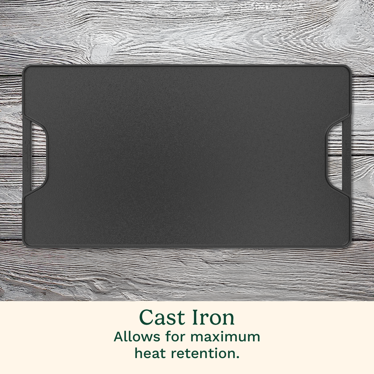 Reversible 2-in-1 Cast Iron Grill/Griddle Plate 5