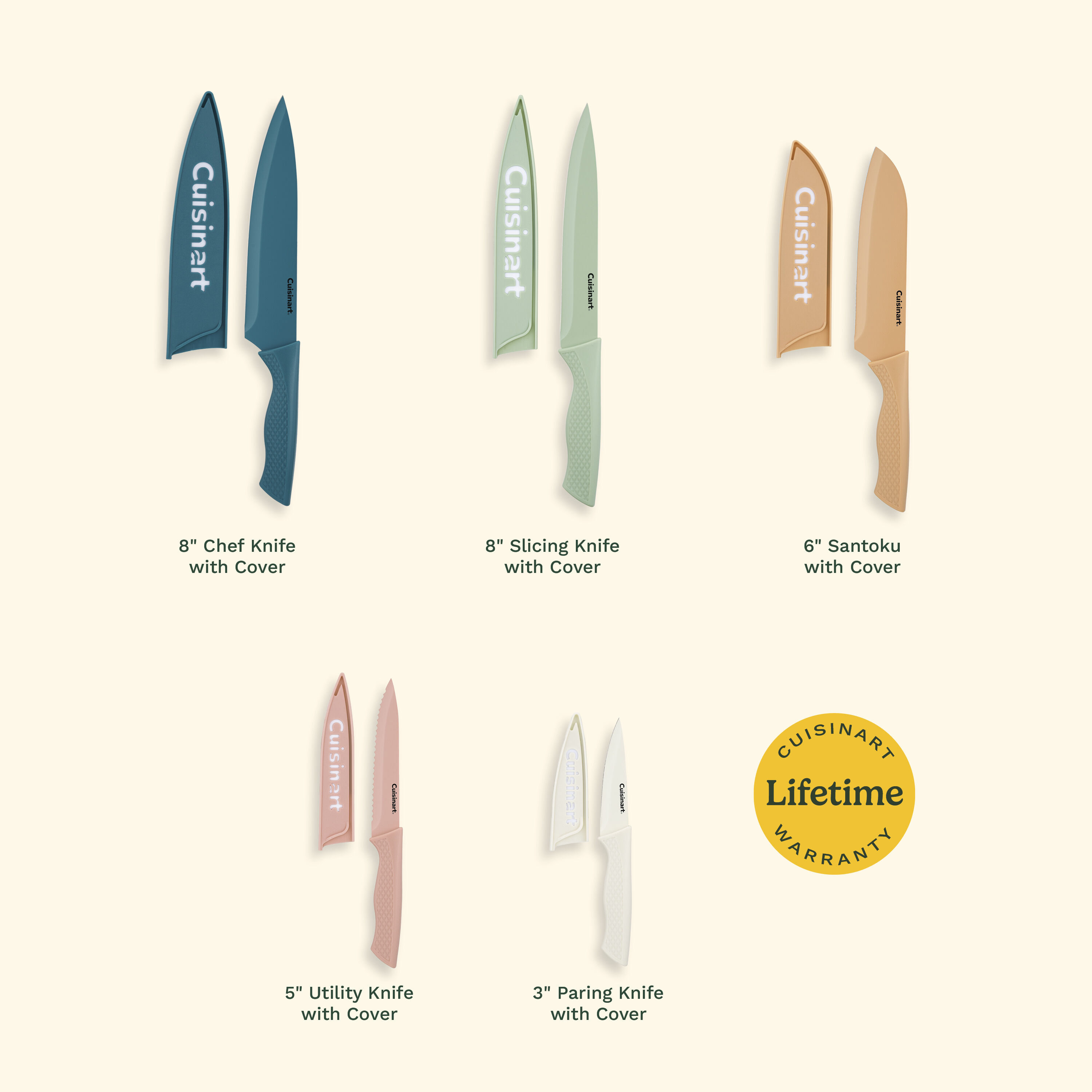 Advantage 12-Piece Ceramic-Coated Knife Set - Thumbnail 5