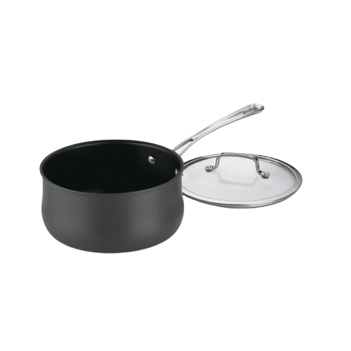Cook N Home 3-Qt Nonstick Sauce Pan With Glass Lid, Black, Aluminum...