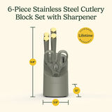 Artisan Elite Stainless Steel Cutlery 6 Piece Knife Block Set 7