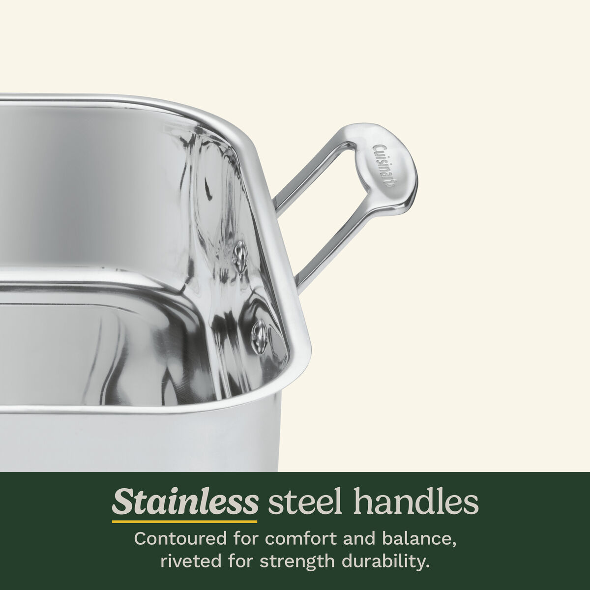 Chef's Classic&trade; Stainless 16" Roasting Pan with Rack
