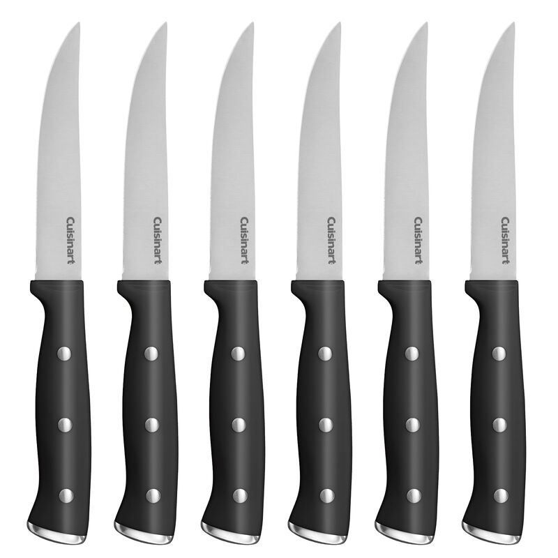 Discontinued 6pc Black Triple Rivet Steak Knife Set