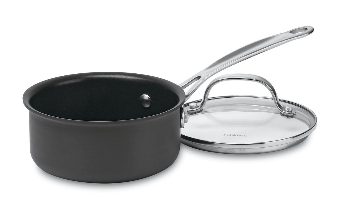 Chef's Classic&trade; Nonstick Hard Anodized 1 Quart Saucepan with Cover 1