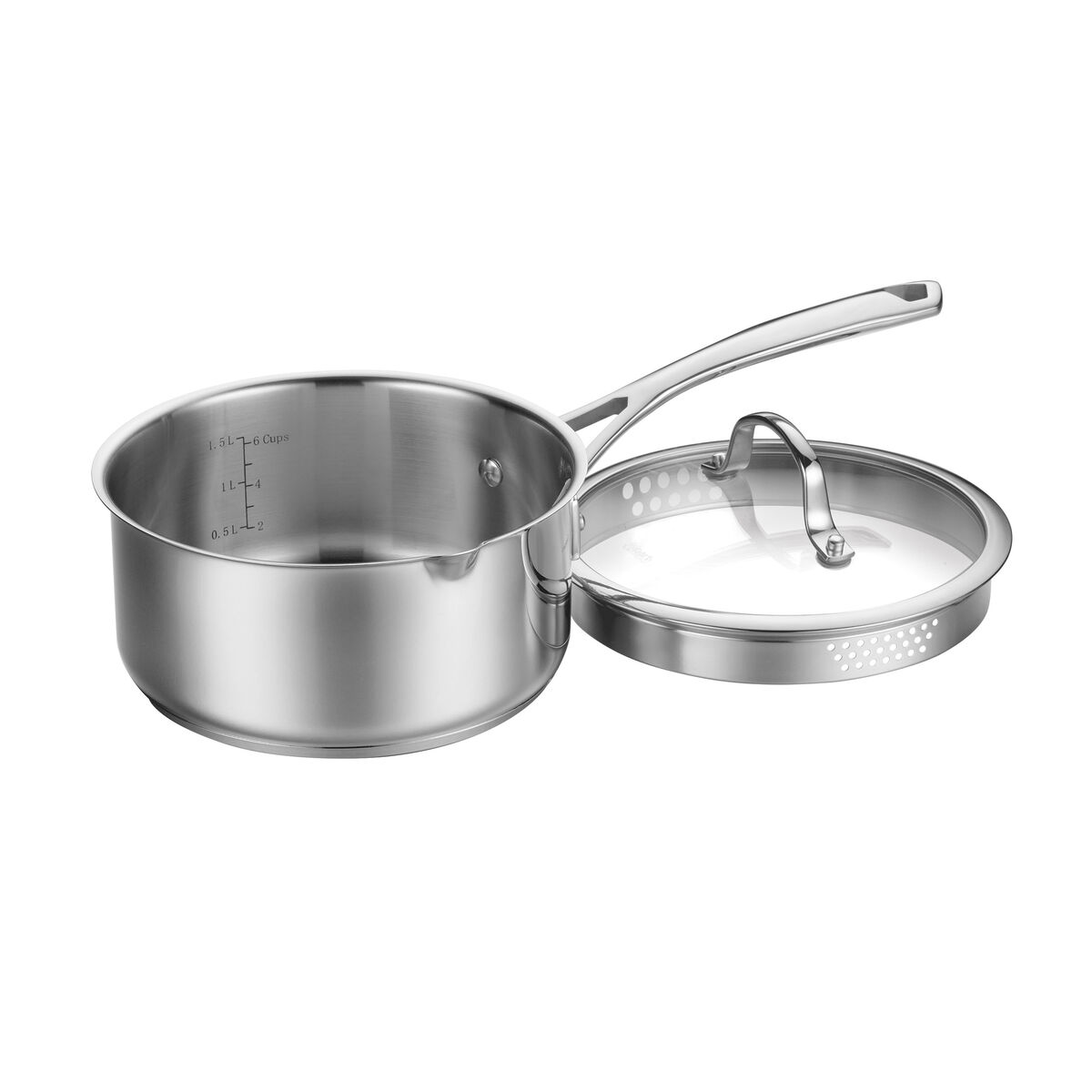 Discontinued 2 Quart Pour Saucepan with Straining Cover 2